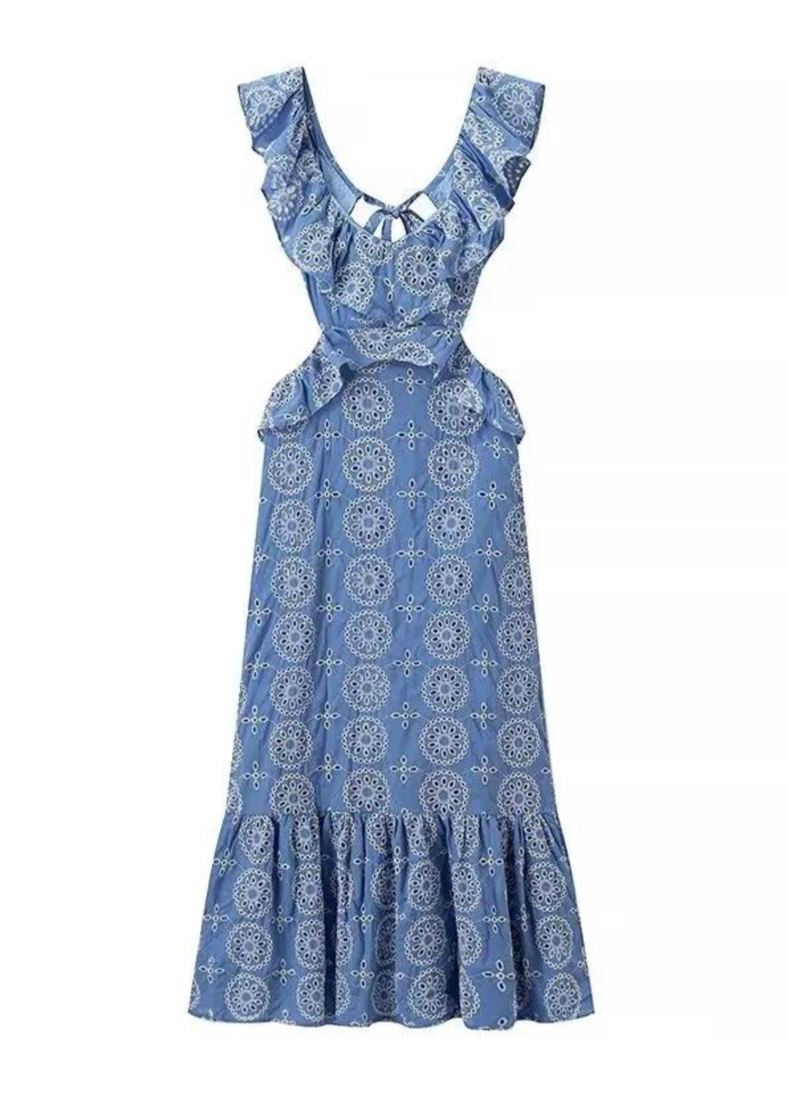 LIZZY | BLUE MEDALLION MAXI DRESS