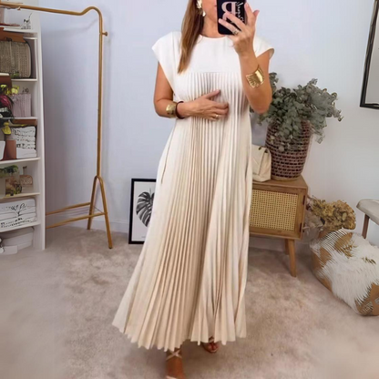 SOFIE | ELEGANT PLEATED MAXI DRESS