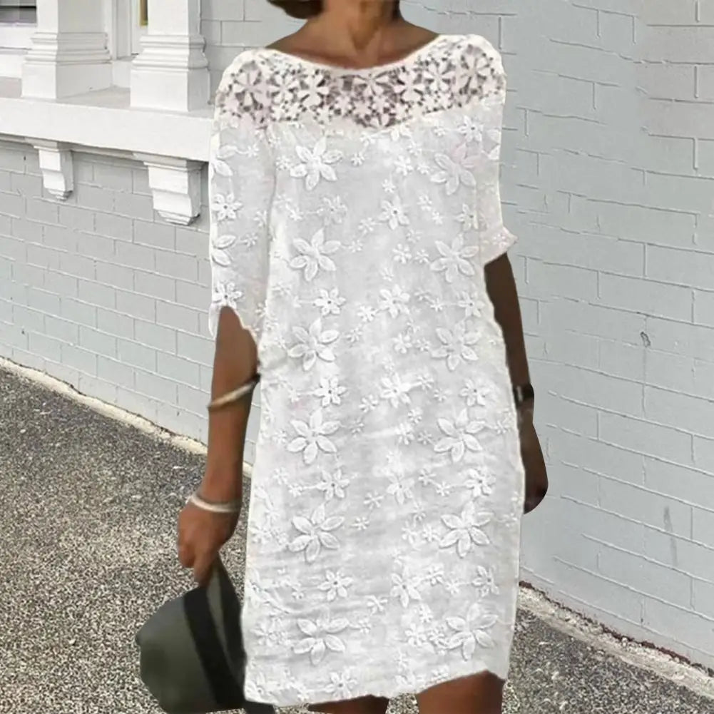 ALICE | ELEGANT WHITE LACE DRESS