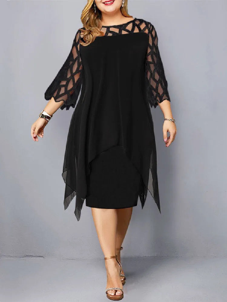 OLIVIA | ELEGANT PLUS SIZE LACE DRESS